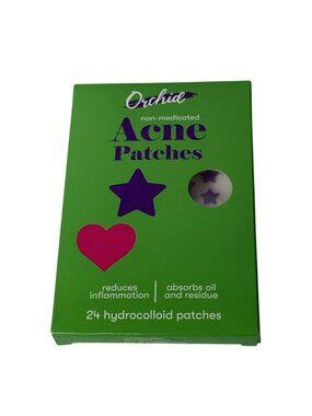 Orchid Acne Patches Star Heart Hydrocolloid 24 Count Cute Skincare
